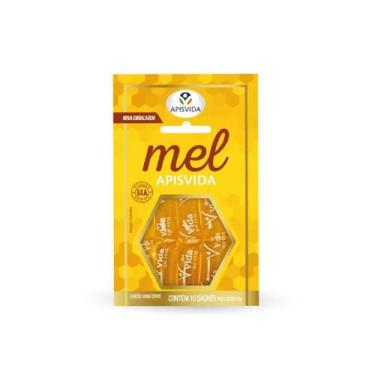 Imagem de Mel Puro Sachê Cartela 40g Apis Vida 