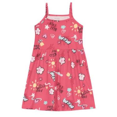 Imagem de Vestido infantil menina em malha Brandili, 10, Vermelho