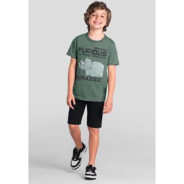 Imagem de Conjunto infantil menino de dinossauro Brandili, Verde, 4