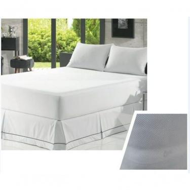 Imagem de Protetor de Colchão Impermeável Malha Gel Poliéster e Poliuretano 90X190X40CM 1 Peça Branco Branco