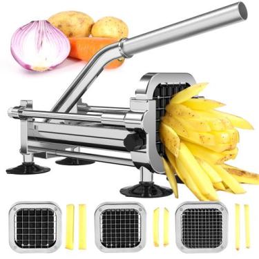 Imagem de Cortador de alimentos Befano French Fry Cutter de aço inoxidável com 3