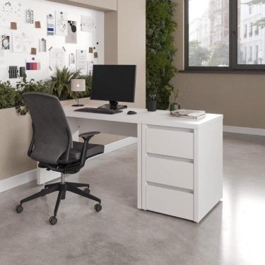 Imagem de Escrivaninha Mesa Escritório com Gaveteiro Ficus 170cm CabeCasa MadeiraOriginals Branco...