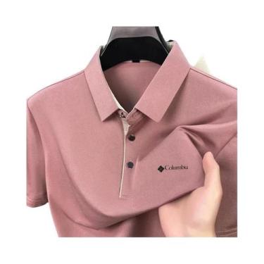 Imagem de Camisa Polo Masculina De Verão De Marca De Alto Padrão, Manga Curta, R
