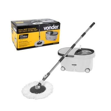 Imagem de Rodo MOP giratório com cesto em aço inox VONDER