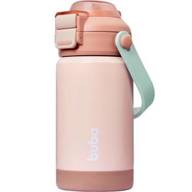 Imagem de Copo Térmico Buba Parede Dupla Com Bico Canudo Blush Rosa