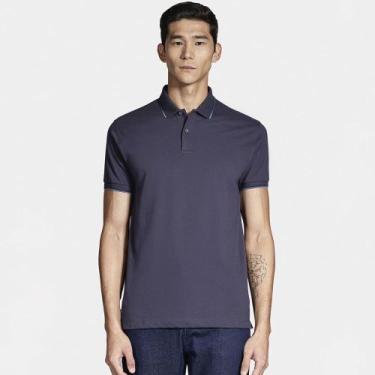 Imagem de Camisa Polo Aramis Basica 4 Frisos Ou25 Marinho Masculino, XGG