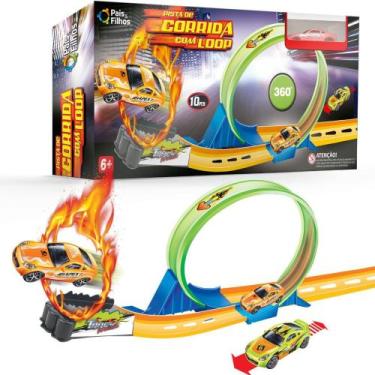 Imagem de Pista De Corrida Com Carrinho Looping 360 Brinquedo Corrida - Pais e f