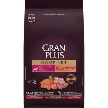 Imagem de Ração GranPlus Gourmet para cães adultos de porte mini sabor salmão e 