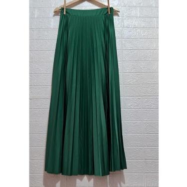 Imagem de Saia plissada longa moda evangélica casual elegante.  - New Beleza , V