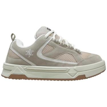 Imagem de Tênis Nesk Horus Skate Conforto Masculino Retro Dad Shoes Cor:BegeTama