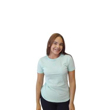 Imagem de Camiseta Feminina Ecko Fashion Basic Fio 40 com logo bordado, Verde, G