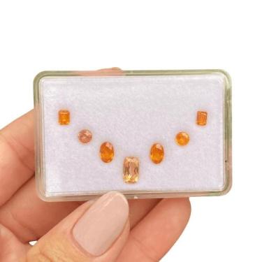 Imagem de L0308 3,70ct 7ø - Topázio imperial + Safira - SP GEMAS