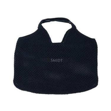 Imagem de Bolsa Feminina Smidt Ombro Bag Grande Crochê Preta - 001