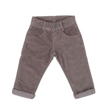 Imagem de Calça Jeans Infantil Masculina Dipopini Veludo Marrom CPM06, Marrom, 0