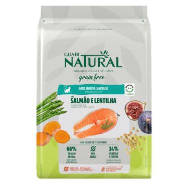 Imagem de Ração Guabi Natural Gato Castrado Salmão E Lentilha 7.5Kg - Brf