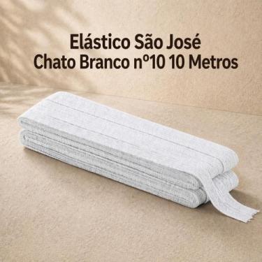 Imagem de Elástico São José Chato Branco nº10 10 Metros