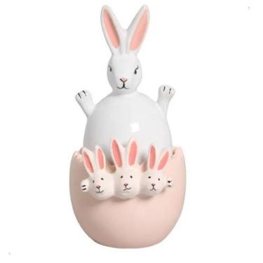 Imagem de Porta Ovo Coelho Pascoa Decorativo - Casa Dami Decor, Rosa