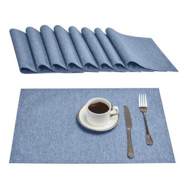 Imagem de Jogo de 8 jogos americanos HomeJoy impermeáveis 33 x 48 cm