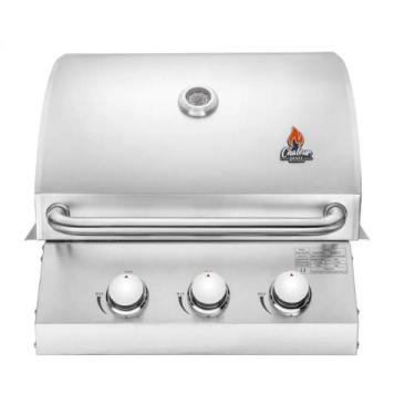 Imagem de Churrasqueira a Gás de Aço Inox Chaleur Grill de Embutir 3 Queimadores