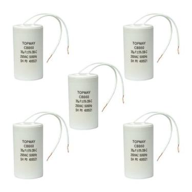 Imagem de 5x Capacitor Partida 35uf - 250v P/ Motor Portão Eletrônico - CHIPSCE