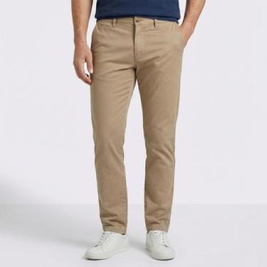 Imagem de Calça Em Sarja Masculina Esporte Fino Bege Prs, Bege, 40