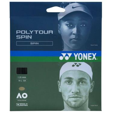 Imagem de Set de Corda para Raquete de Tênis Yonex Poly Tour Spin 1.25mm Preta