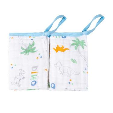 Imagem de PANINHO DE BOCA BABETE SOFT 2 CAMADAS 25x25cm KIT C/2 UN- COM PRENDEDO