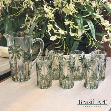 Imagem de Conjunto 01 Jarra 1,2L e 06 Copos 330ml Palm Tree - Wolff