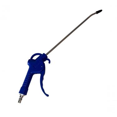 Imagem de Pistola de Ar para Limpeza Bico Longo 250mm Conector Engate Rápido Azul Hidraflux 1-4 BSP 150 Lbs