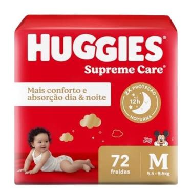 Imagem de Fralda Huggies Supreme Care Hiper Tamanho M 72 Unidades