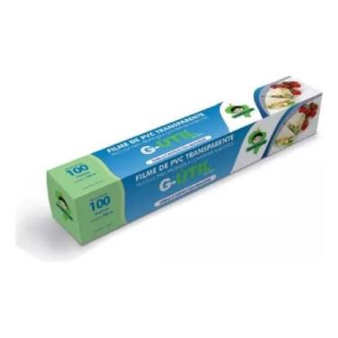 Imagem de Rolo Bobina De Filme Pvc 28cmx100m Com Trilho Cortante - Sem marca
