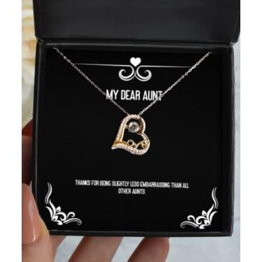 Imagem de Obrigado por ser um pouco menos constrangedor do que todas as outras tias Love Dancing Necklace presentes inadequados para tia