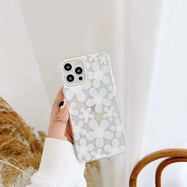 Imagem de Capa de telefone de silicone macio transparente fashion flor roxa para iphone 13 11 12 pro max xs max x xr 7 8 plus, branco, para iphone 7plus ou 8plus