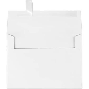 Imagem de LUXPaper Envelopes de convite A7 | Peel & Press | 13 cm x 19 cm | Branco brilhante | Peso do papel de 14,5 kg (36.3 kg Texto) | 50 Qtd