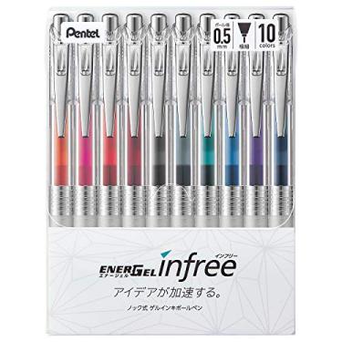 Imagem de Caneta esferográfica Pentel BLN75TL-10 EnerGel Ink da EnerGel, 0,5 mm, 10 cores
