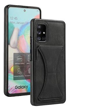 Imagem de Capa de couro para Samsung A12 A21S A22 A32 A42 A50S A51 A52 A71 A72 A82 5G para Galaxy Noe 20 S21 S20 Ultra S10 Plus, Preto, Samsung S20FE