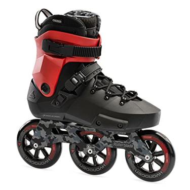 Imagem de Rollerblade Twister 110 Patins em linha unissex adulto fitness, preto/vermelho, patins em linha de desempenho urbano