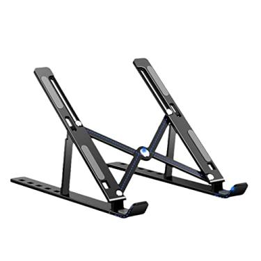 Imagem de Suporte de laptop de alumínio ajustável para Maxbook, tablet, notebook, mesa, almofada de resfriamento dobrável, suporte para laptop atualizado