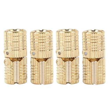 Imagem de Omabeta 4 pçs/pacote de cobre latão armário caixa de presente dobradiça escondida barril 8 mm ângulo de abertura 180° para caixa de presente mesa clássica de porta de armário