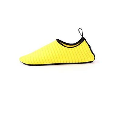 Imagem de Legou Sapatos de Praia Engrossados Sapatos de Natação masculinos e femininos sapatos de riacho Sapatos de praia amarelo-limão XGG