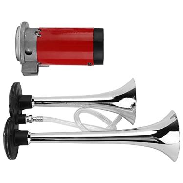 Imagem de Trompete dupla, som superalto de 150 dB fácil de instalar buzina dupla para motocicleta para barco para veículos off-road