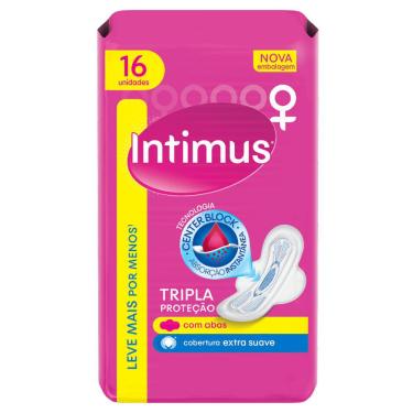 Imagem de Absorvente Intimus Gel Cobertura Suave Com Abas Leve 16 Pague 14