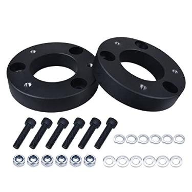 Imagem de BDFHYK Kit de elevação de nivelamento de suspensão dianteira de 5 cm 6061 T6 espaçadores de mola de bobina de tarugo de alumínio compatíveis com Ford F150 2WD 4WD 2004-2020