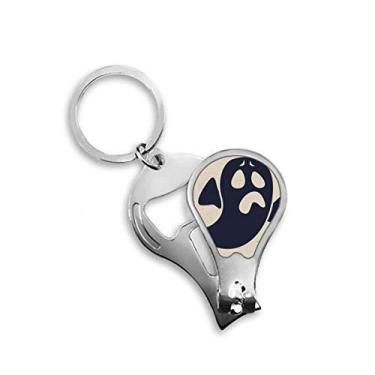 Imagem de Cortador de unhas Halloween Ghost Worried Happy cortador abridor chaveiro tesoura
