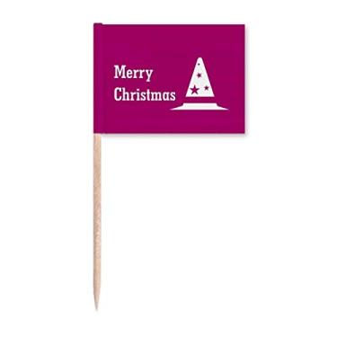 Imagem de Boné de estrela de Natal, presente Art Deco, moderno, palito, bandeiras, marcador, decoração de festa