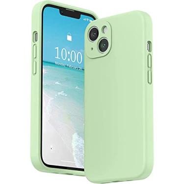 Imagem de Capa de silicone líquido quadrado original para iphone 14 13 12 11 pro max mini x xs xr 7 8 14 plus se 2 3 capa de proteção à prova de choque, verde, para iphone 14 pro max