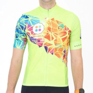 Imagem de Camiseta De Ciclismo Masculina Verde Dopamine Manga Curta - Caramelo W