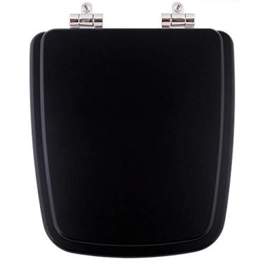 Imagem de Assento Sanitário Poliéster Com Amortecedor Boss Noir Preto Fosco