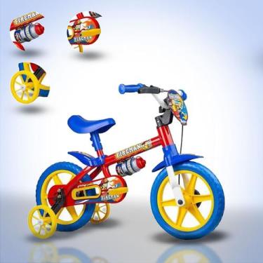Imagem de Bicicleta Infantil Masc. Fireman - Aro 12 - Nathor - Verm.Amarelo/Azul