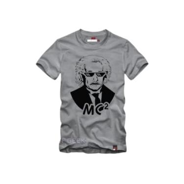 Imagem de Camiseta Mc Einstein Camisa Filmes Séries Games Blusa Tamanho:M;Cor:Cinza Mescla